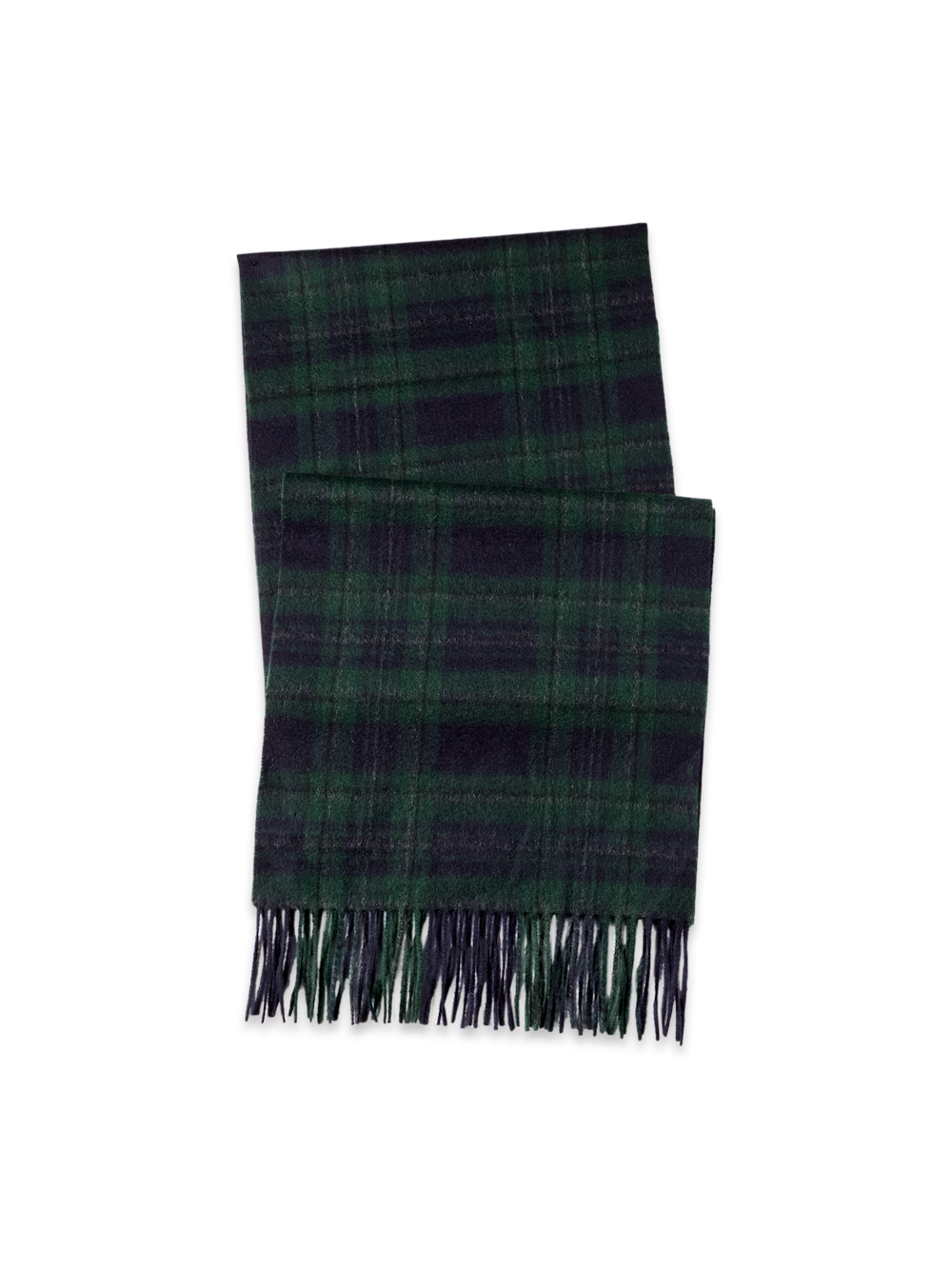 Plaid Wool Blend Scarf