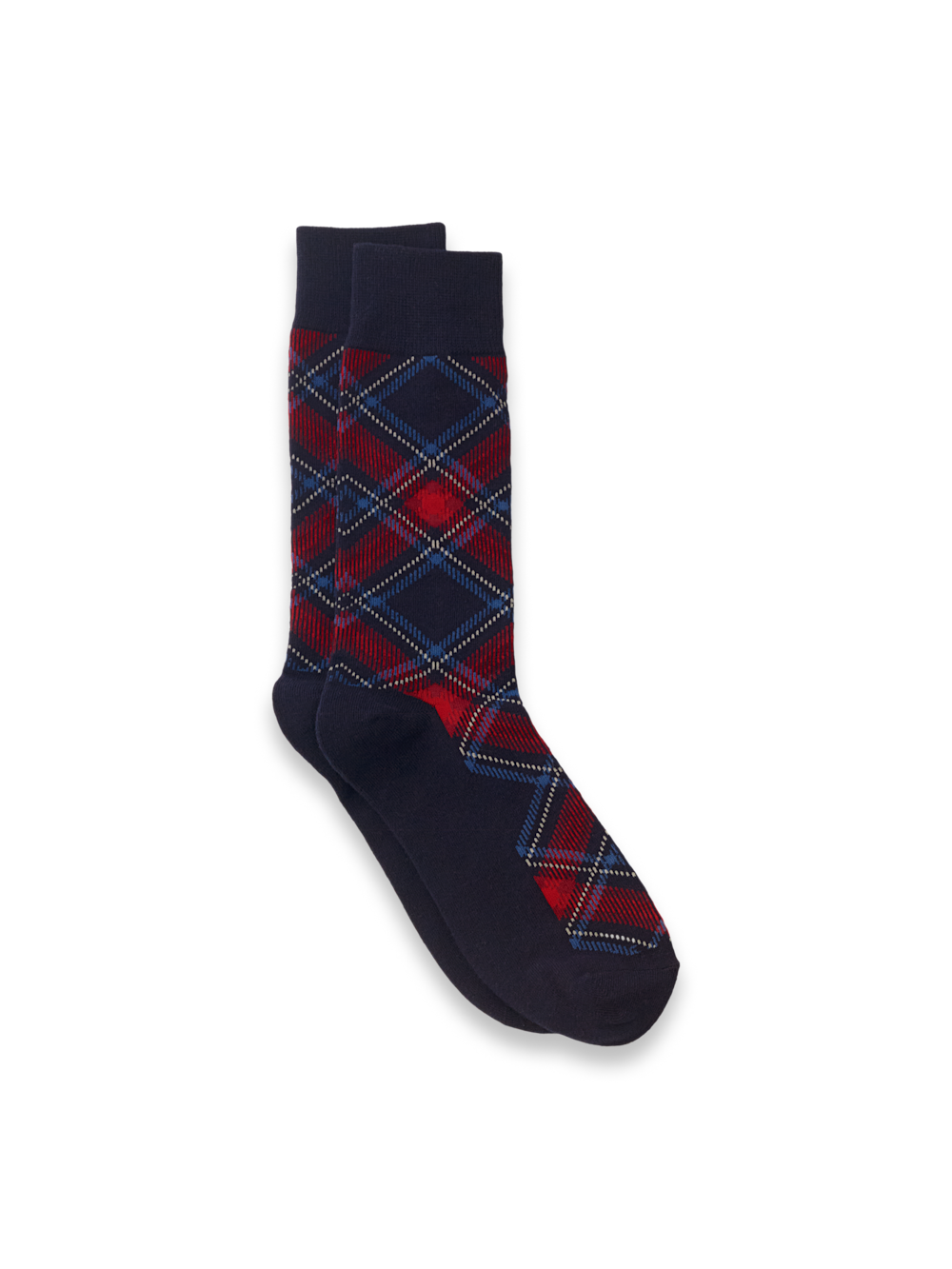 Plaid Cotton Blend Sock