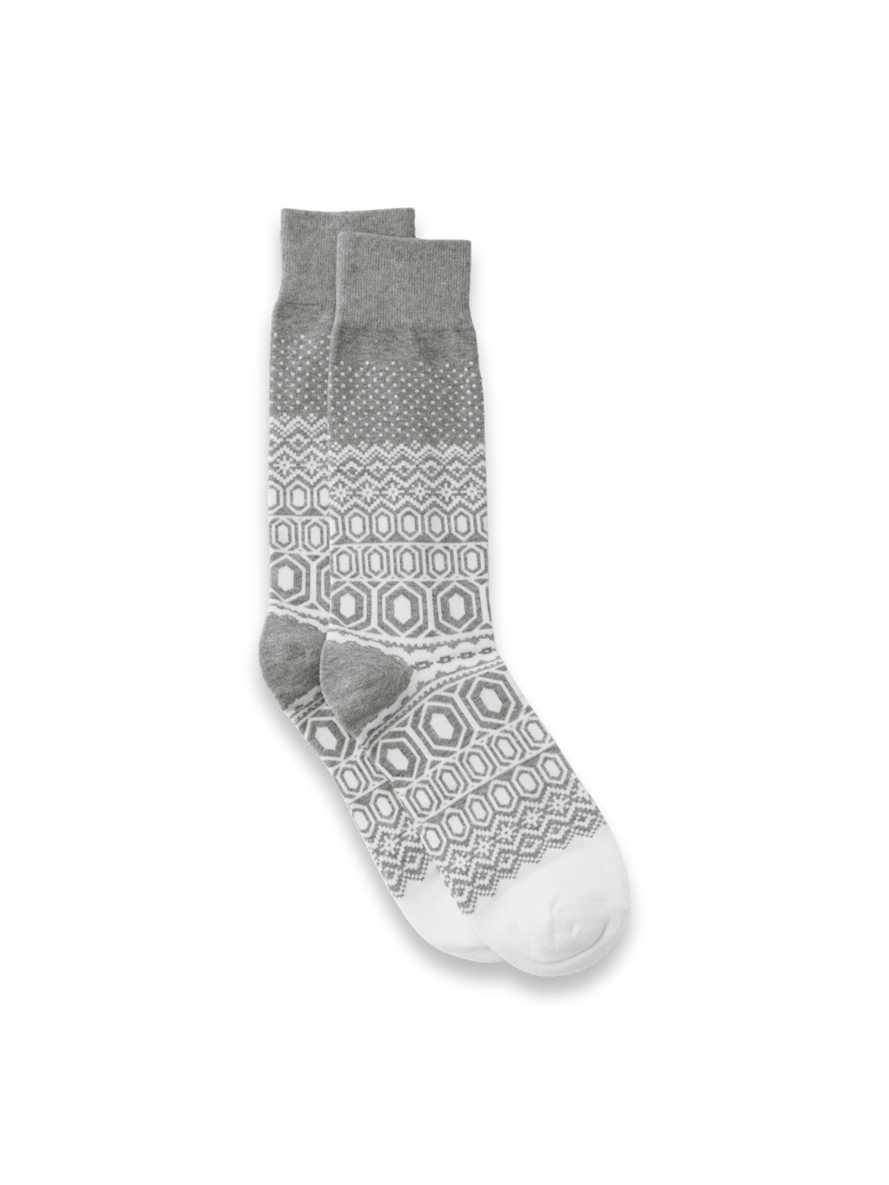Fair Isle Cotton Blend Sock