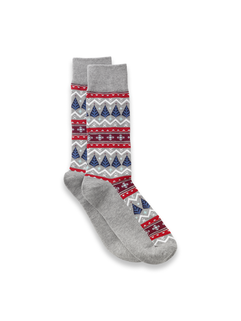 Fair Isle Cotton Blend Sock