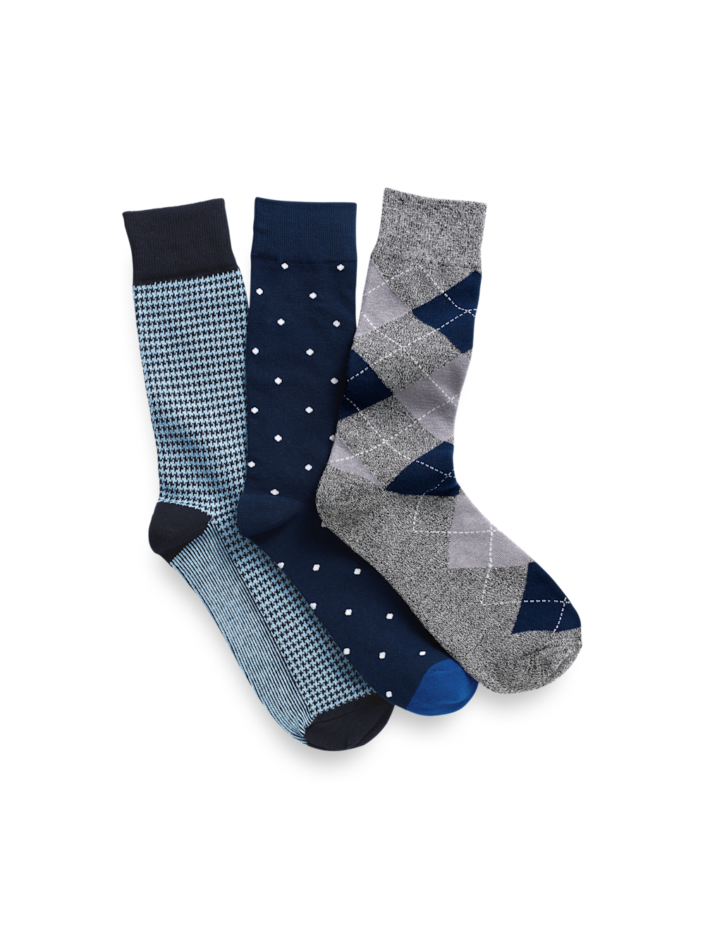 3 Pack Cotton Blend Sock - Navy Multi Over The Calf 3 Pack Cotton Blend Sock - Navy Multi Over The Calf