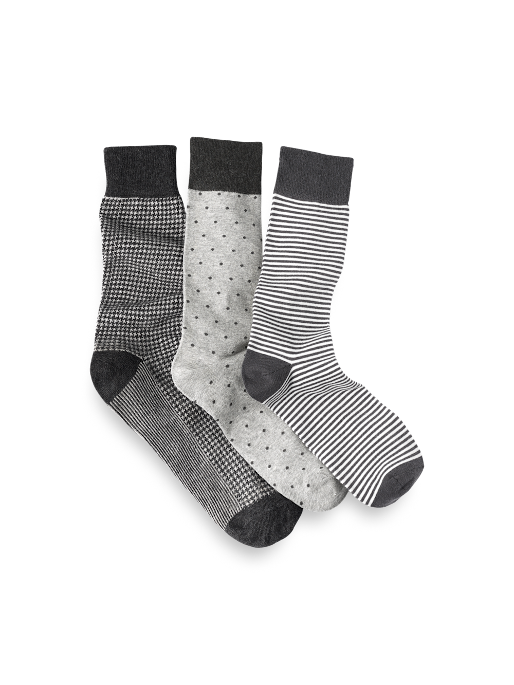 Product Image of 3 Pack Cotton Blend Sock-Grey Multi