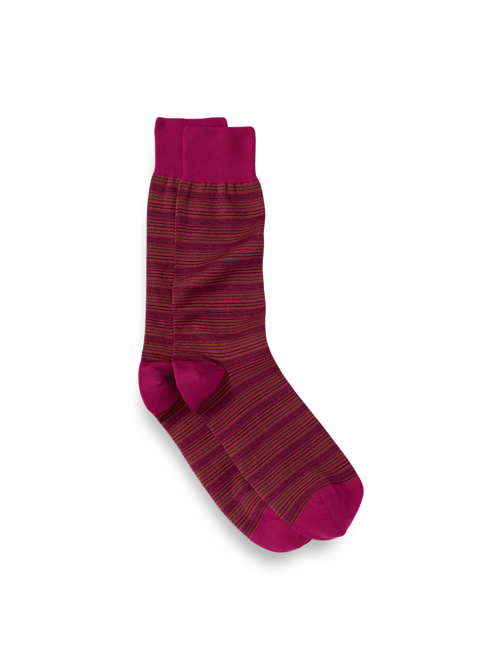 Product Image of Stripe Cotton Blend Sock-Berry Multi