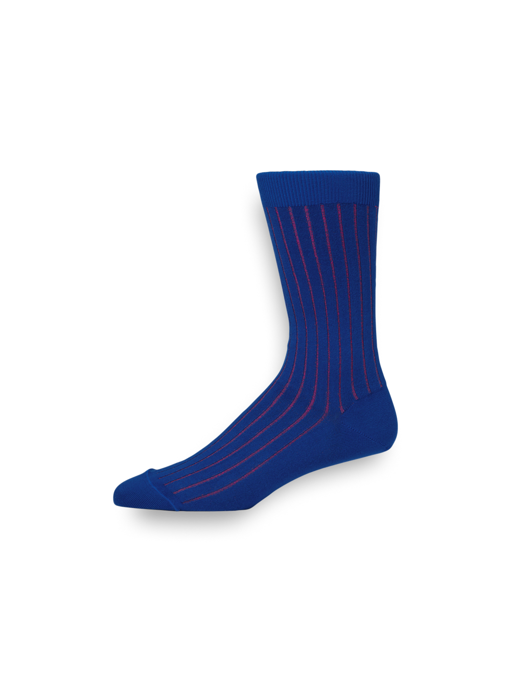 Alternate Image of Solid Rib With Contrast Cotton Blend Sock-1