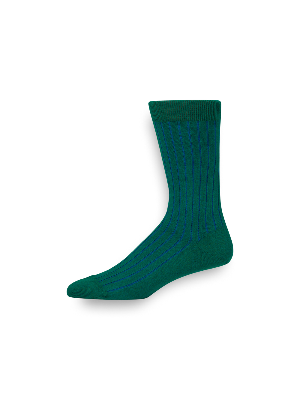 Alternate Image of Solid Rib With Contrast Cotton Blend Sock-1