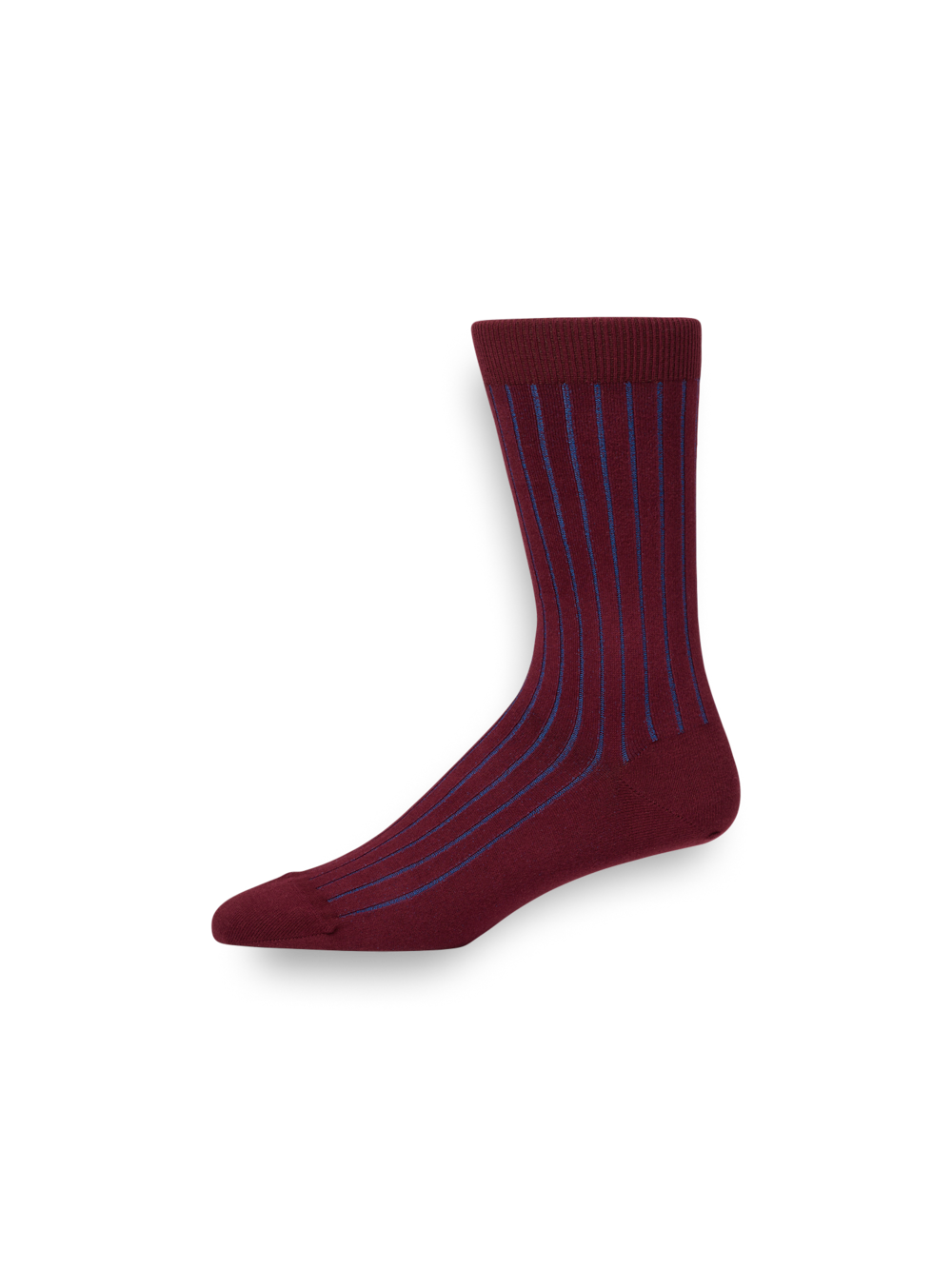 Alternate Image of Solid Rib With Contrast Cotton Blend Sock-1