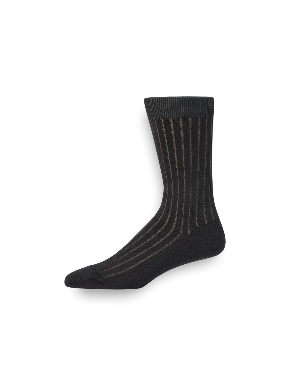 Alternate Shot of Men's Grey/Tan Solid Socks
