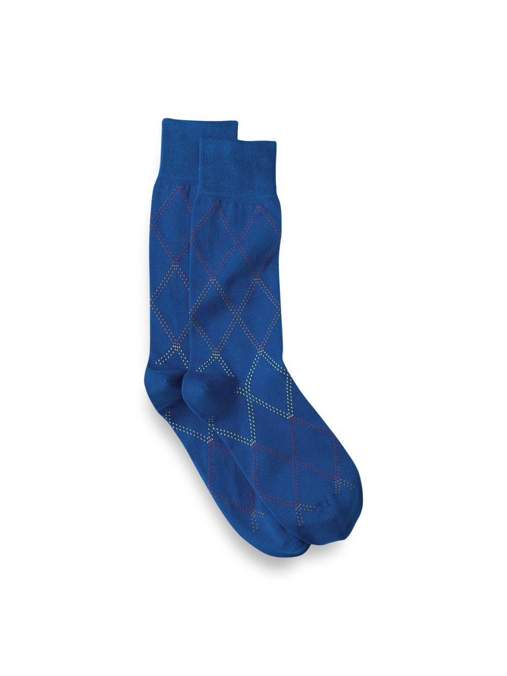 Product Image of Windowpane Cotton Blend Sock-Blue Multi