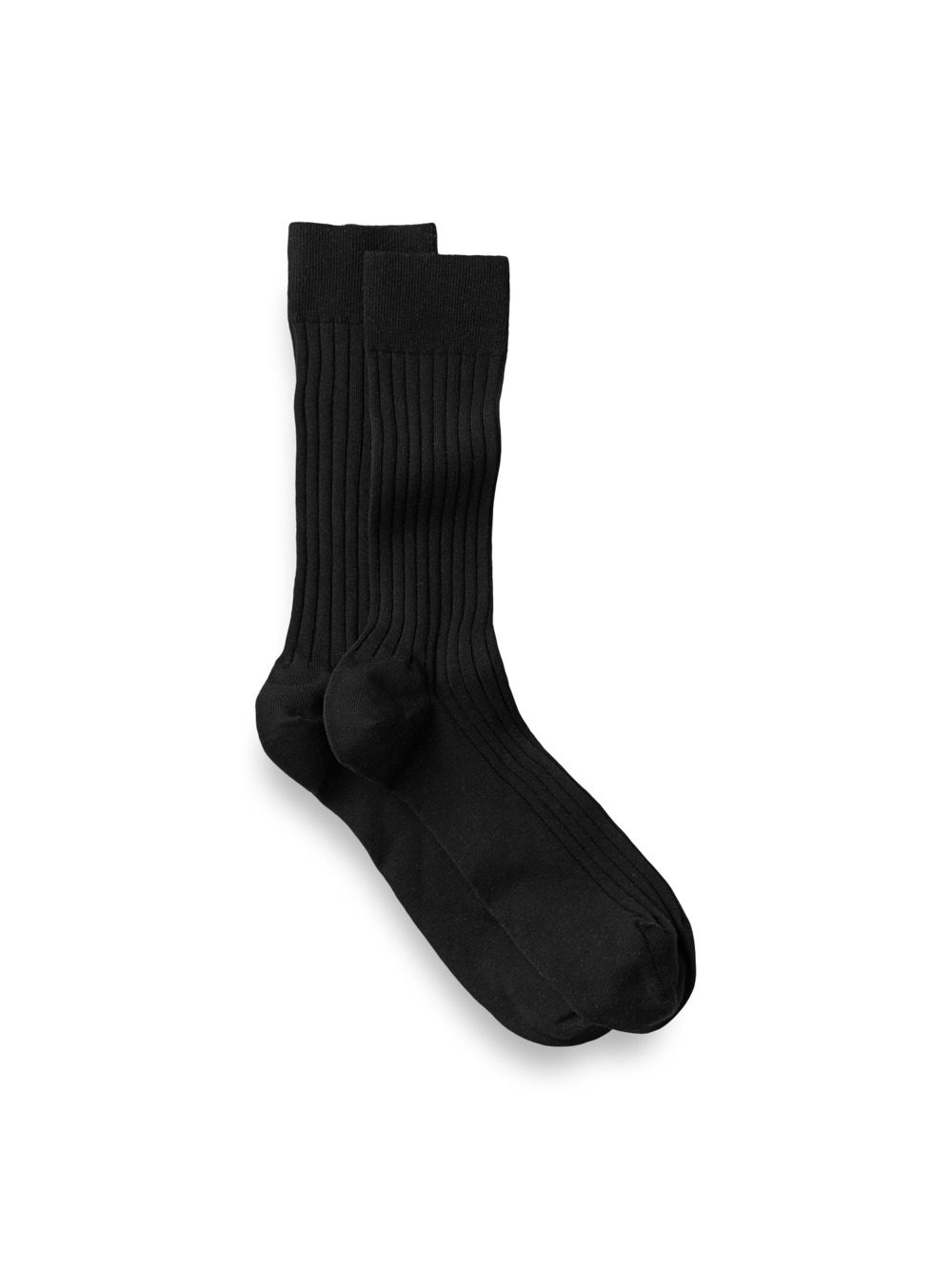 Product Image of Solid Rib Cotton Blend Sock-Black