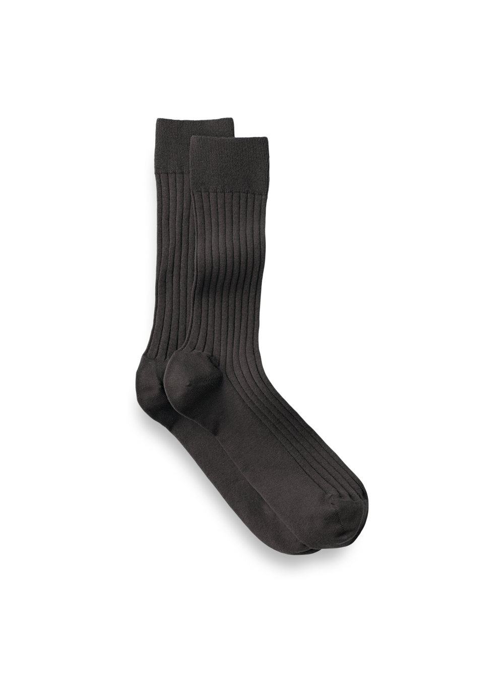 Product Image of Solid Rib Cotton Blend Sock-Grey