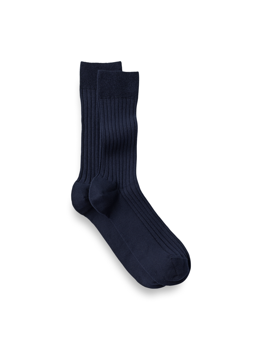 Product Image of Solid Rib Cotton Blend Sock-Navy