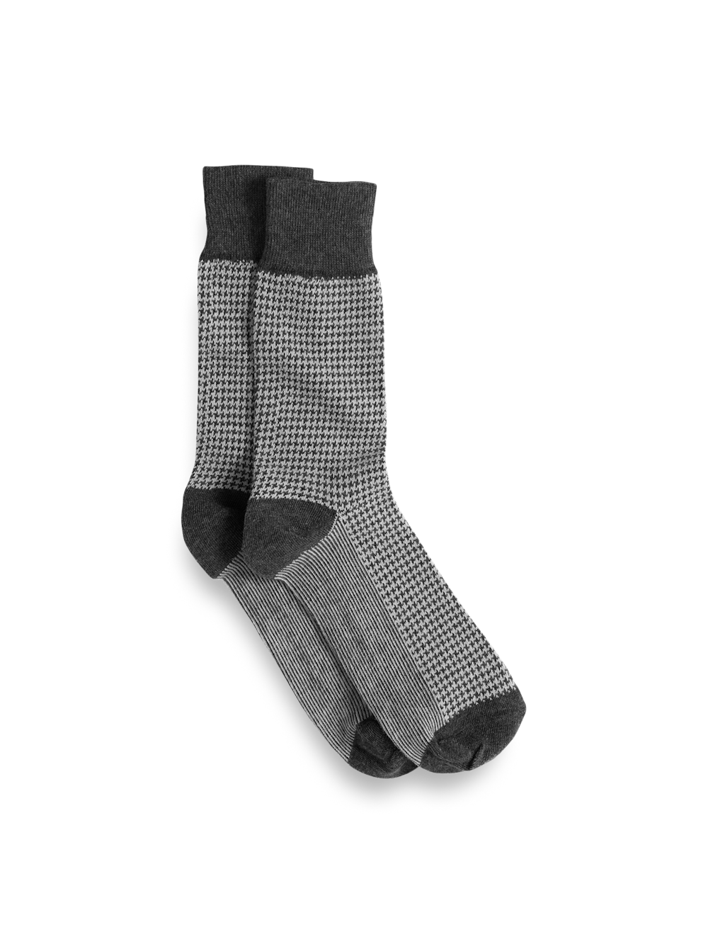 Product Image of Houndstooth Cotton Blend Sock-Charcoal