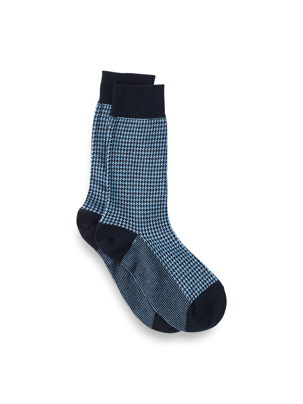 Product Image of Houndstooth Cotton Blend Sock-Navy