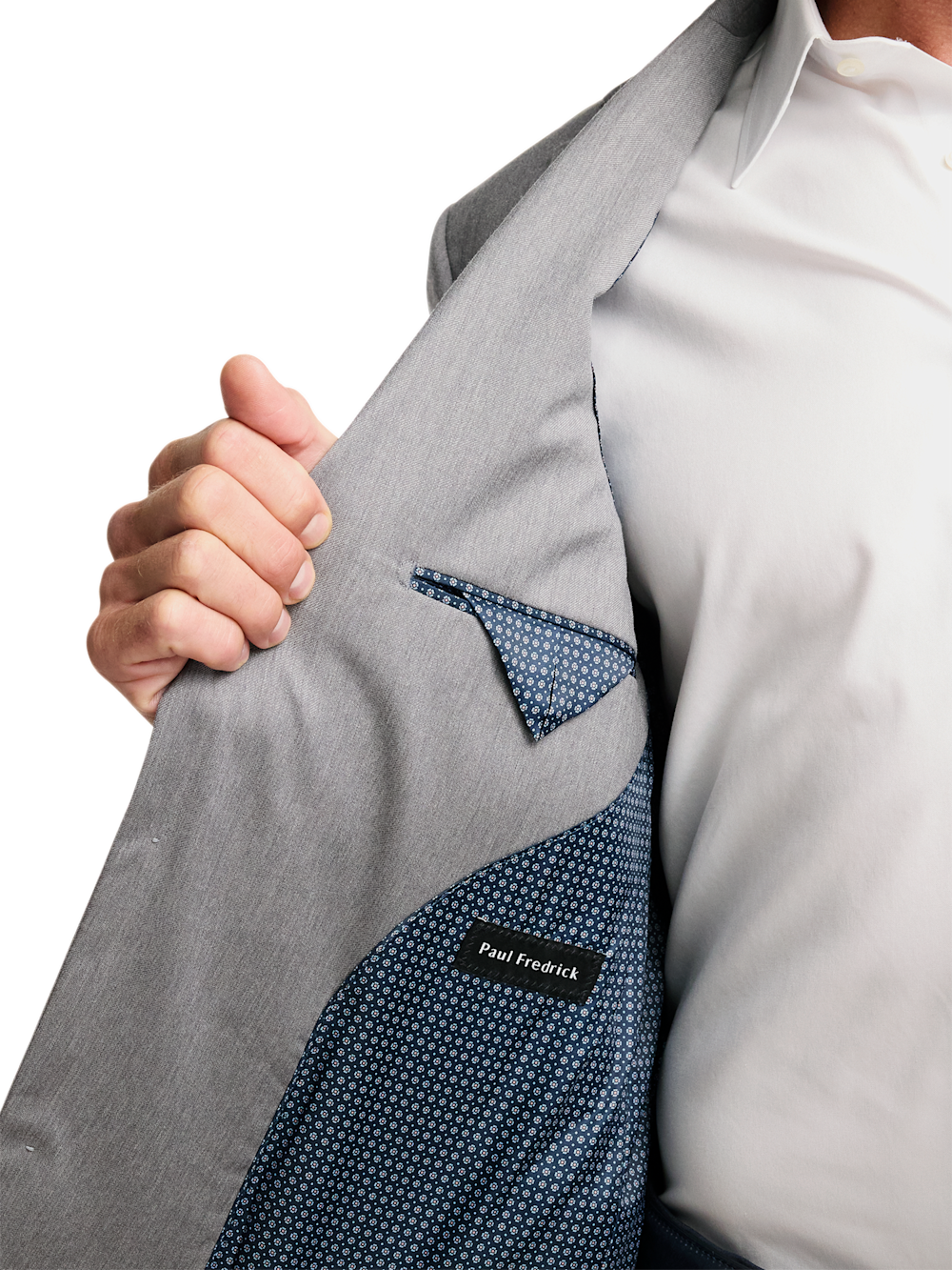 Alternate Shot of Men's Grey Solid Sportcoats