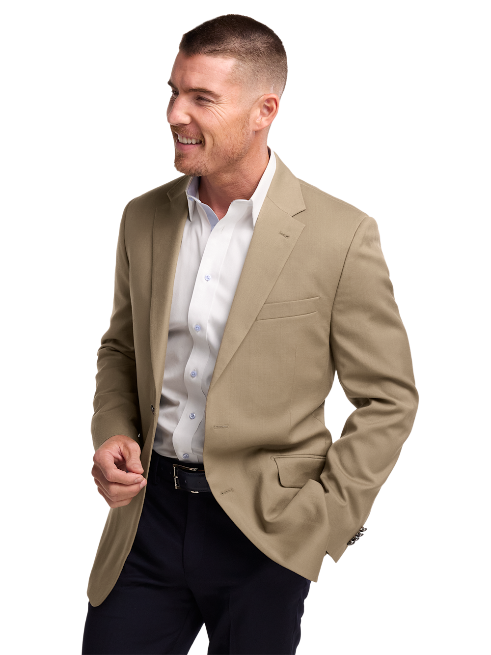 Alternate Shot of Men's Tan Solid Sportcoats