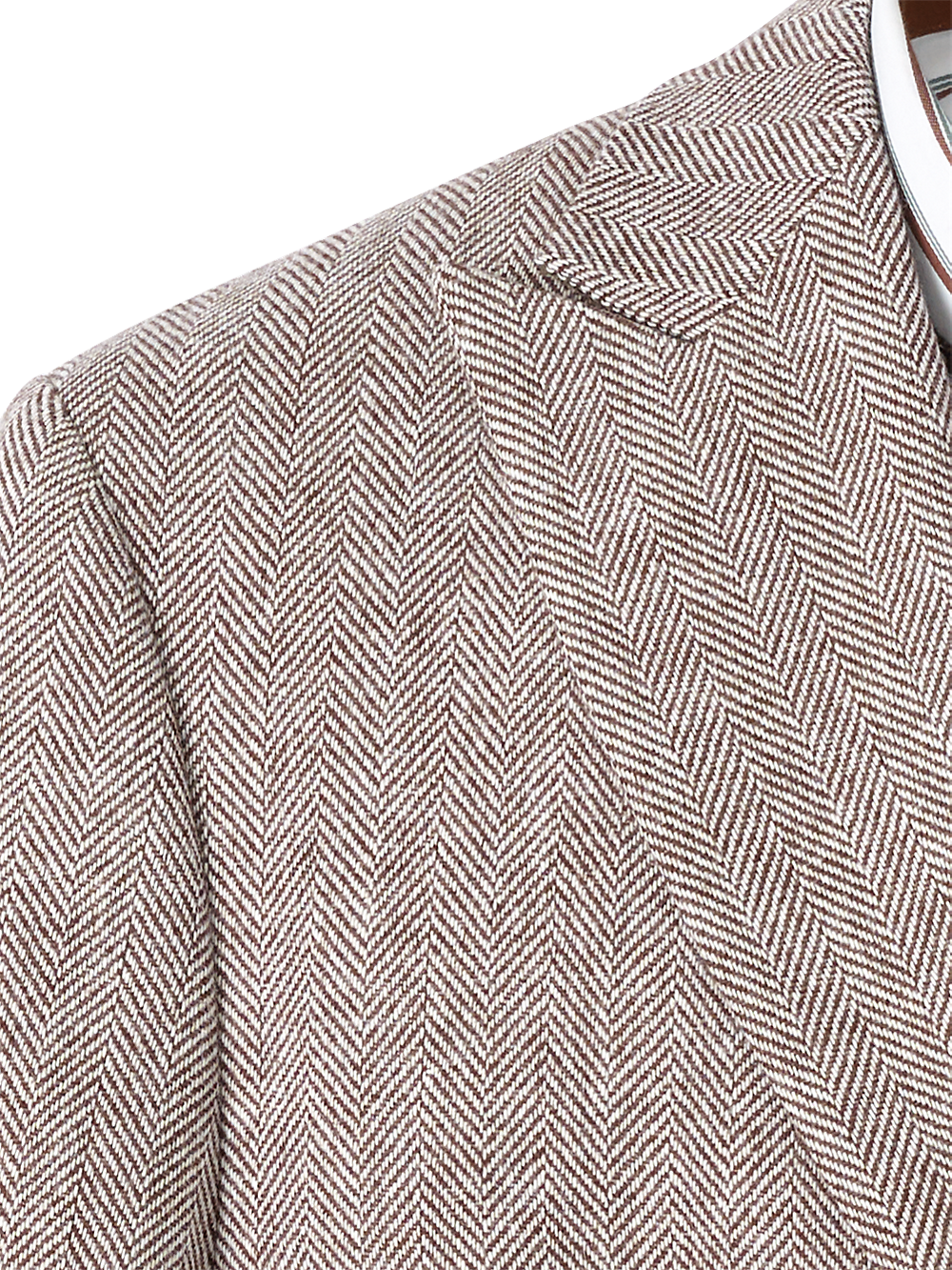 Alternate Image of Wool Blend Herringbone Double Breasted Peak Lapel Sport Coat-3