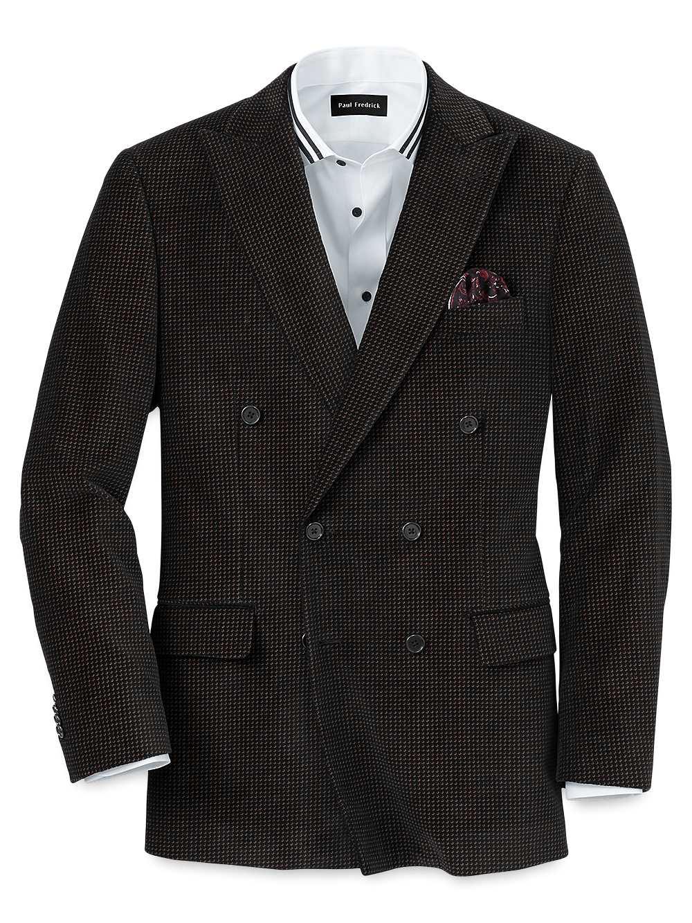 Product Image of Velvet Double Breasted Peak Lapel Sport Coat-1