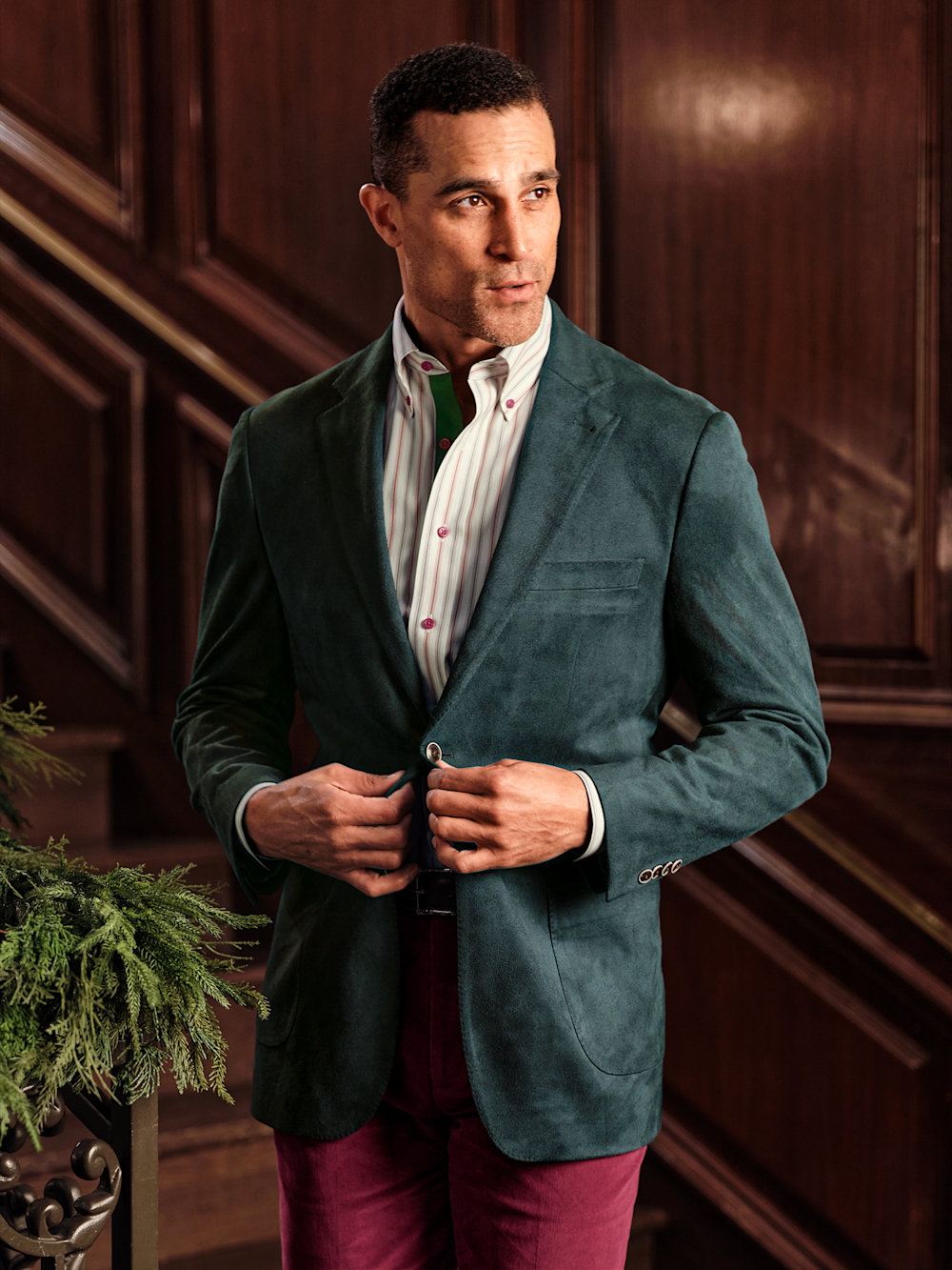 Alternate Image of Microsuede Single Breasted Notch Lapel Sport Coat-8