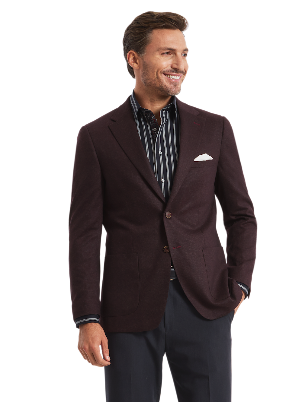 Alternate Shot of Men's burgundy Sportcoats