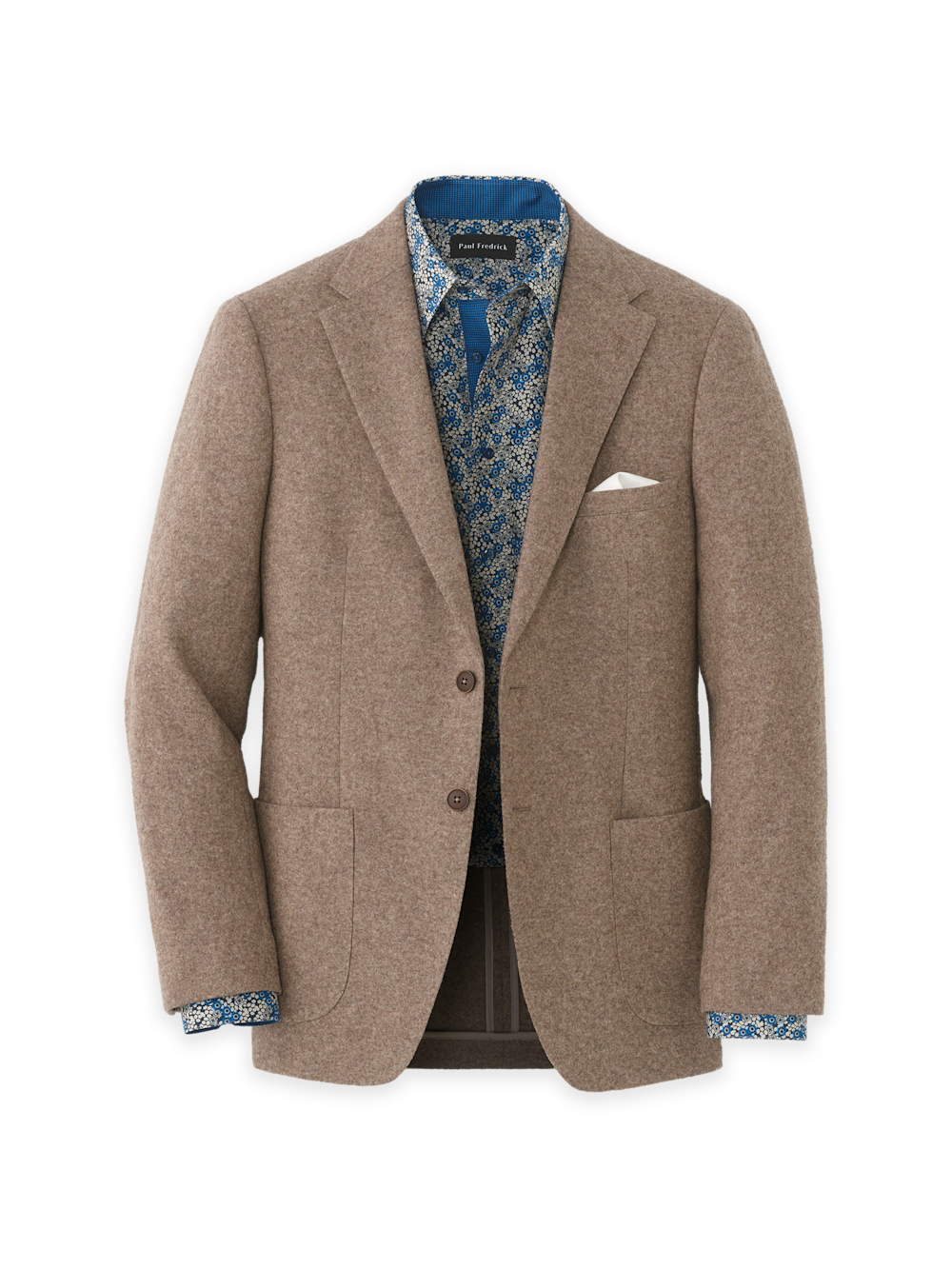 Knit Solid Single Breasted Notch Lapel Sport Coat