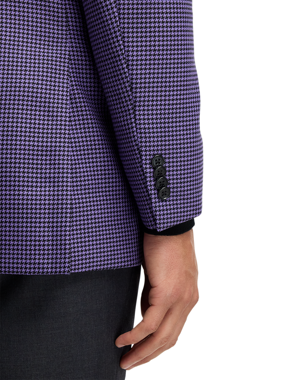 Alternate Image of Wool Houndstooth Single Breasted Peak Lapel Sport Coat-3