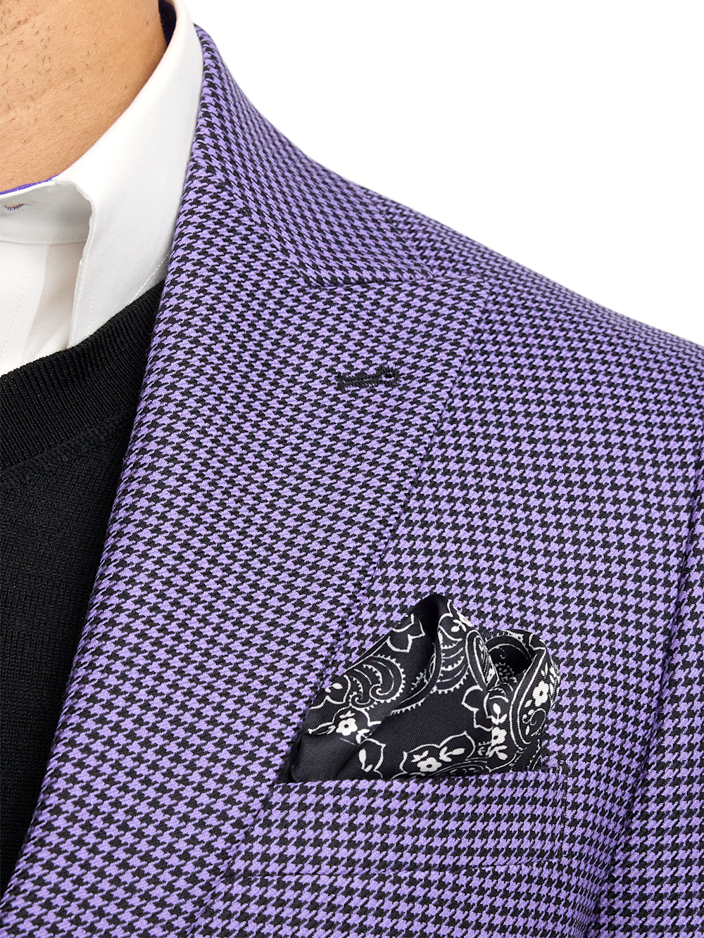 Alternate Image of Wool Houndstooth Single Breasted Peak Lapel Sport Coat-6