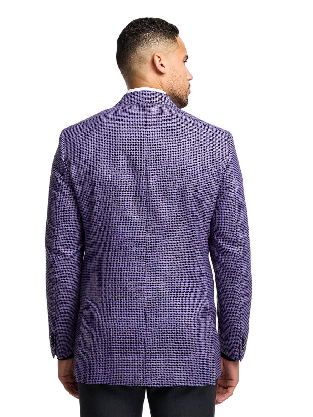 Alternate Image of Wool Houndstooth Single Breasted Peak Lapel Sport Coat-7