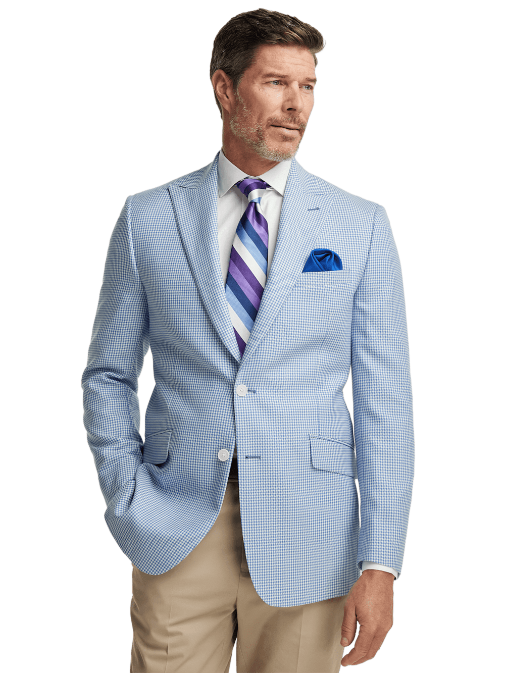 Alternate Shot of Men's Ocean Blue Solid Sportcoats