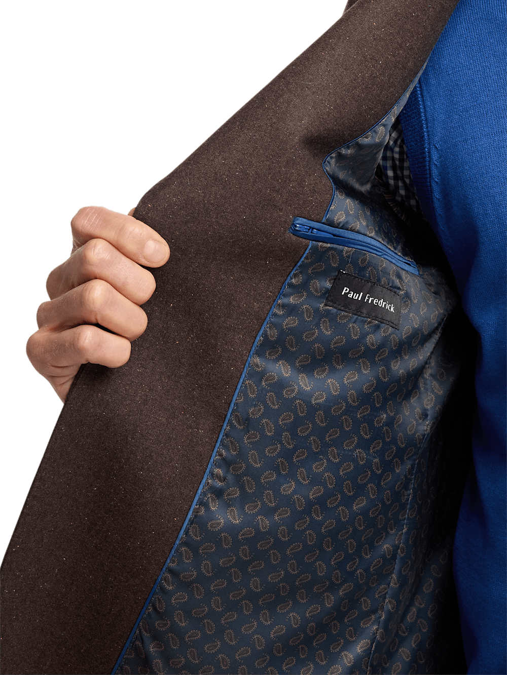 Alternate Image of Wool Blend Donegal Single Breasted Notch Lapel Sport Coat-4