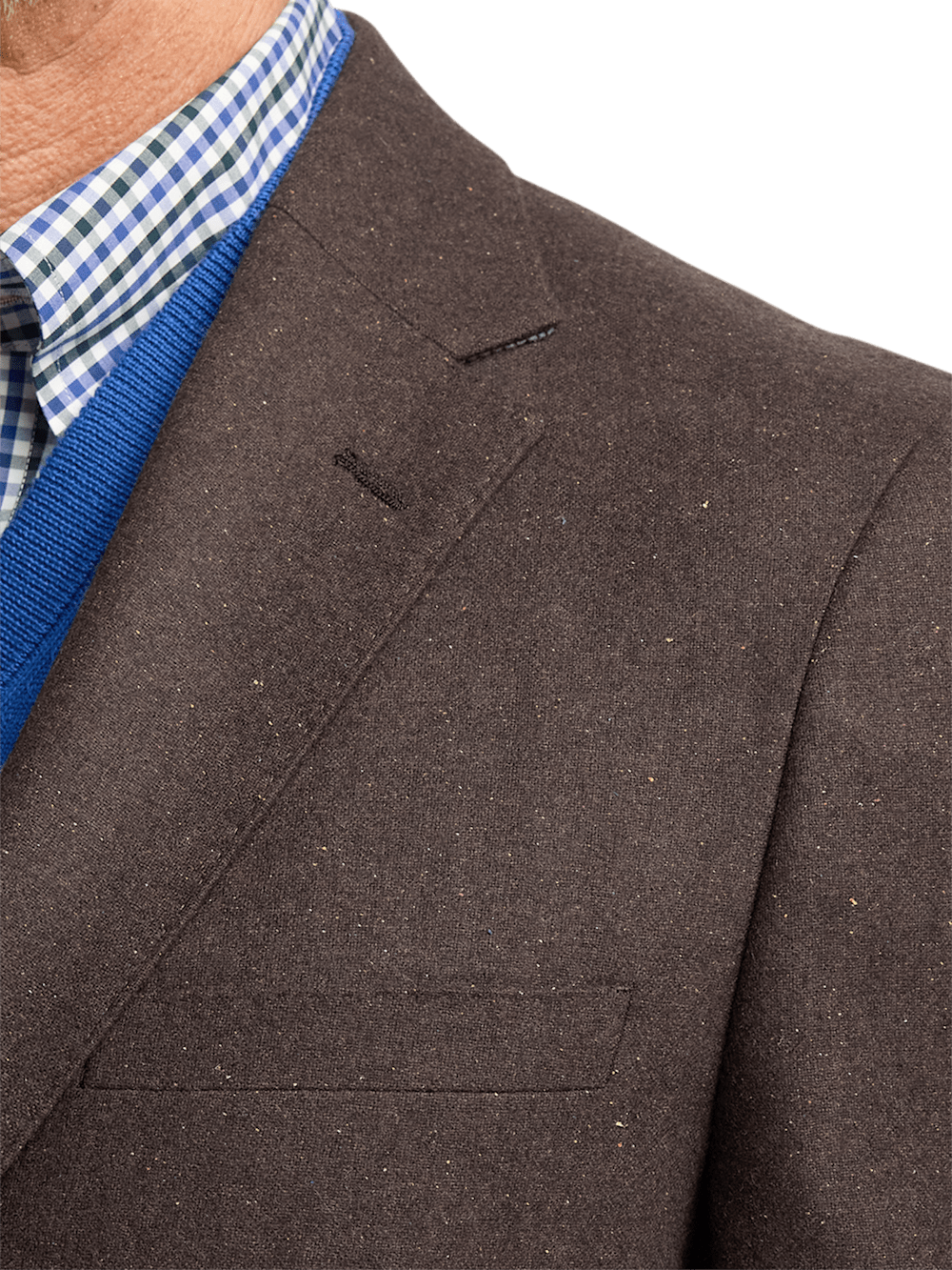 Alternate Image of Wool Blend Donegal Single Breasted Notch Lapel Sport Coat-6