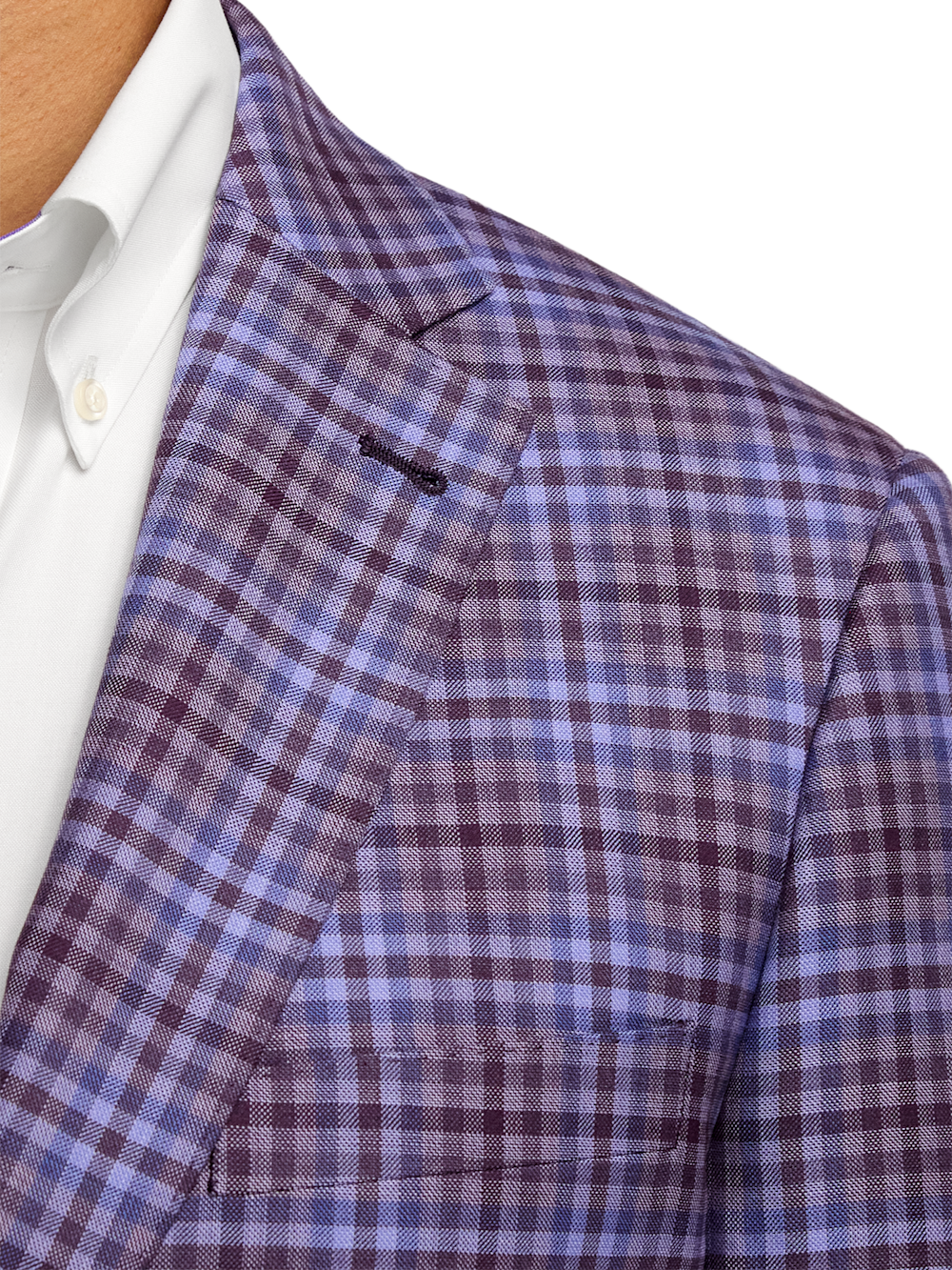 Alternate Image of Wool Plaid Single Breasted Notch Lapel Sport Coat-5