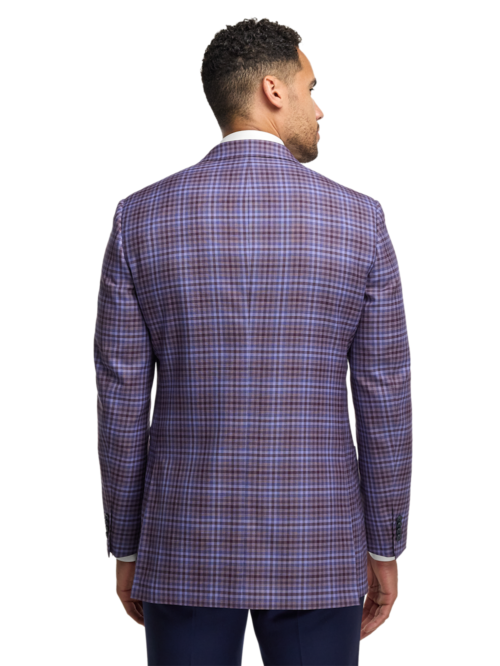 Alternate Image of Wool Plaid Single Breasted Notch Lapel Sport Coat-6