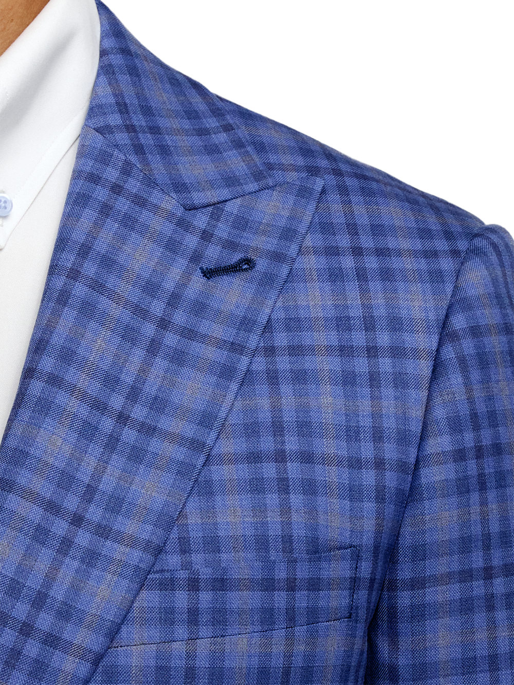 Alternate Image of Wool Plaid Single Breasted Peak Lapel Sport Coat-5