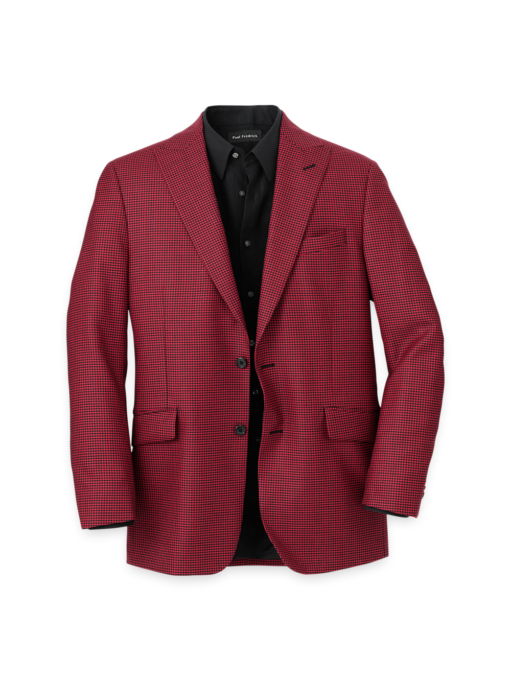 strapless open back dress Wool Houndstooth Single Breasted Peak Lapel Sport Coat