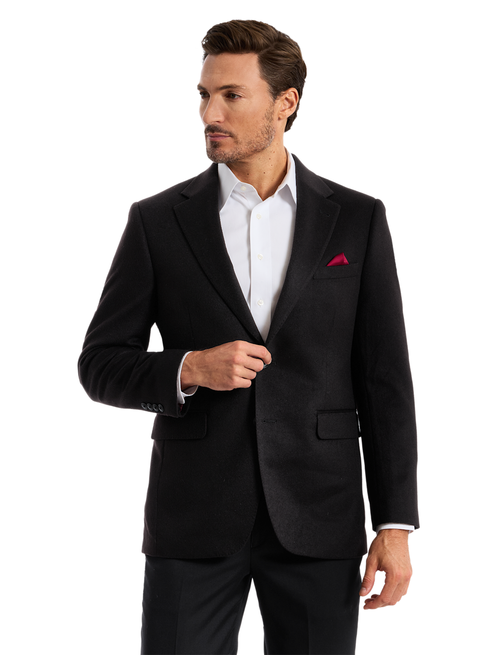 Alternate Shot of Men's black Solid Sportcoats