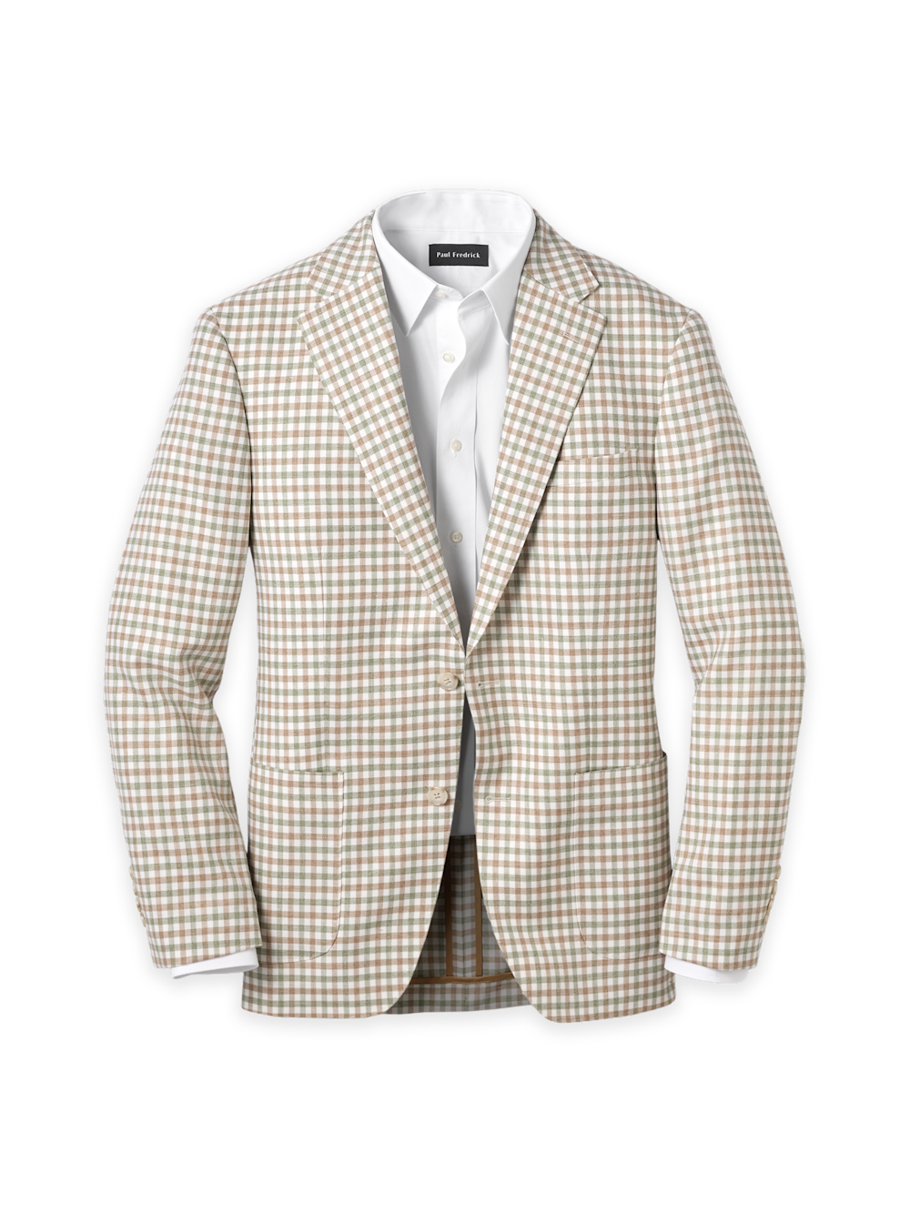 Product Image of Wool Blend Check Single Breasted Notch Lapel Sport Coat-1