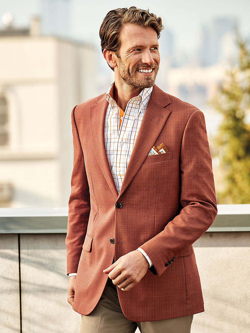 Alternate Image of Wool Single Breasted Notch Lapel Sport Coat-1
