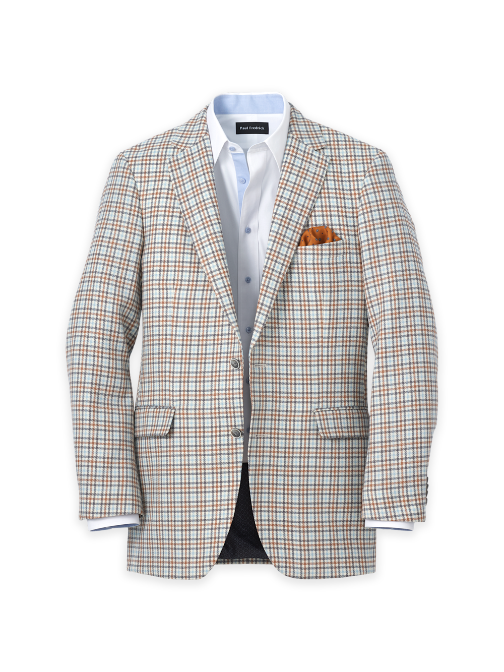 Product Image of Wool Gingham Single Breasted Notch Lapel Sport Coat-Multi