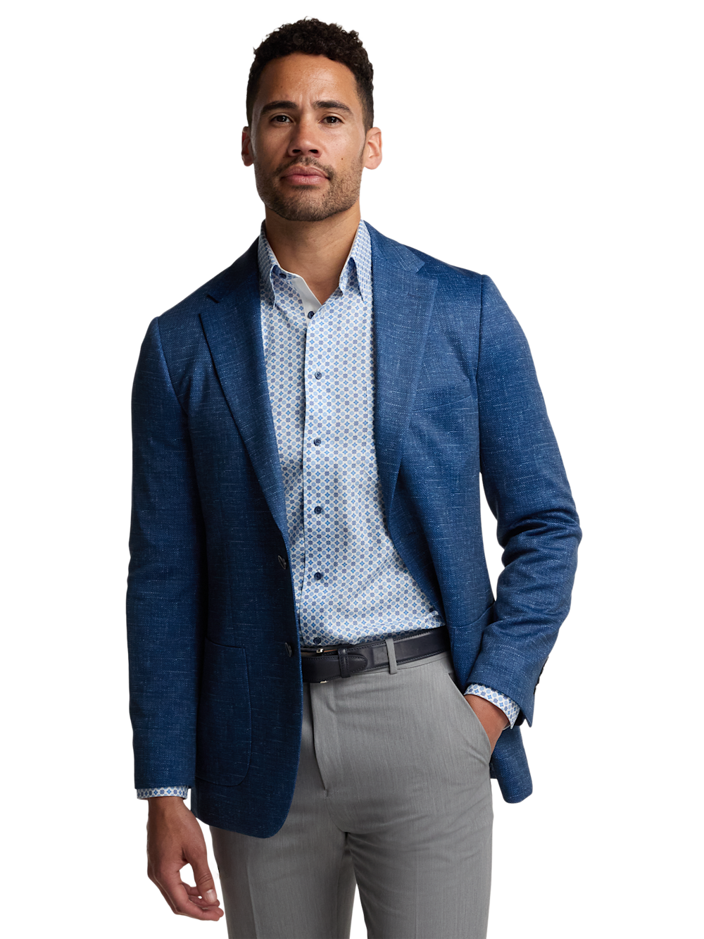 Alternate Image of Knit Soft Touch Single Breasted Notch Lapel Sport Coat-1