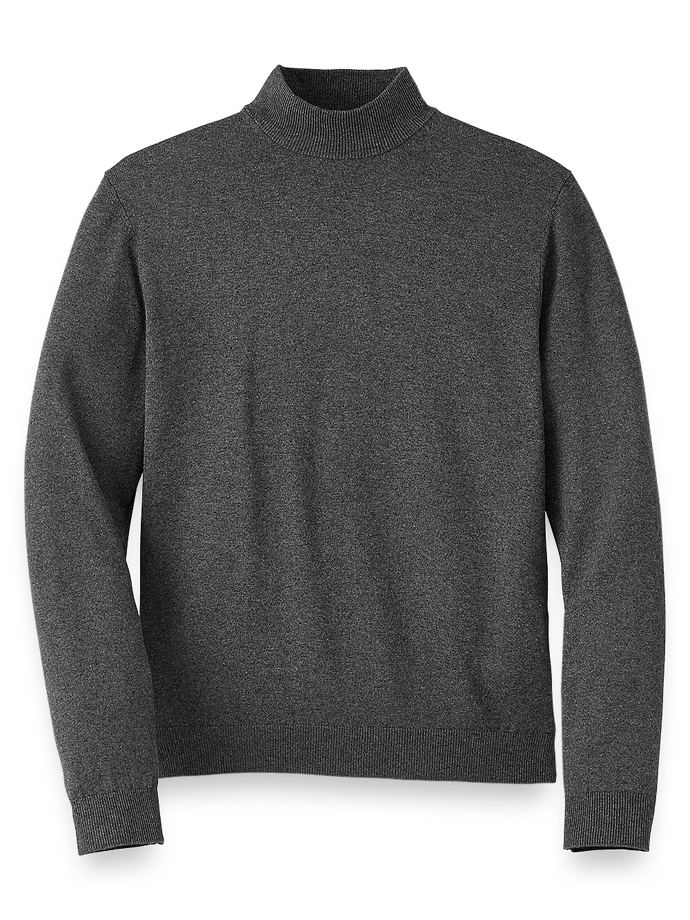 Product Image of Silk Cotton And Cashmere Mock Neck Sweater-Grey