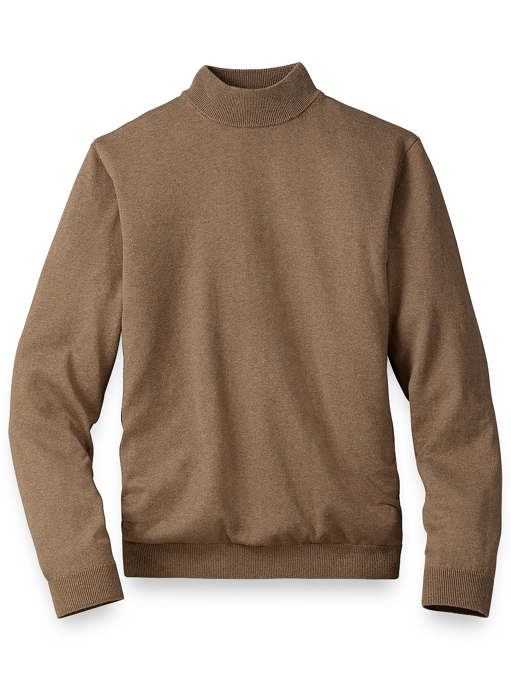 Product Image of Silk Cotton And Cashmere Mock Neck Sweater-Camel