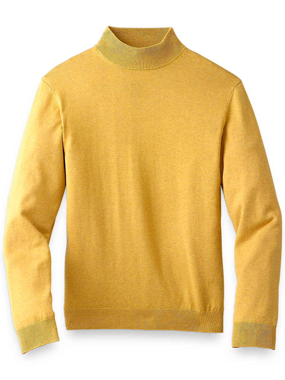 Product Image of Silk Cotton And Cashmere Mock Neck Sweater-Gold