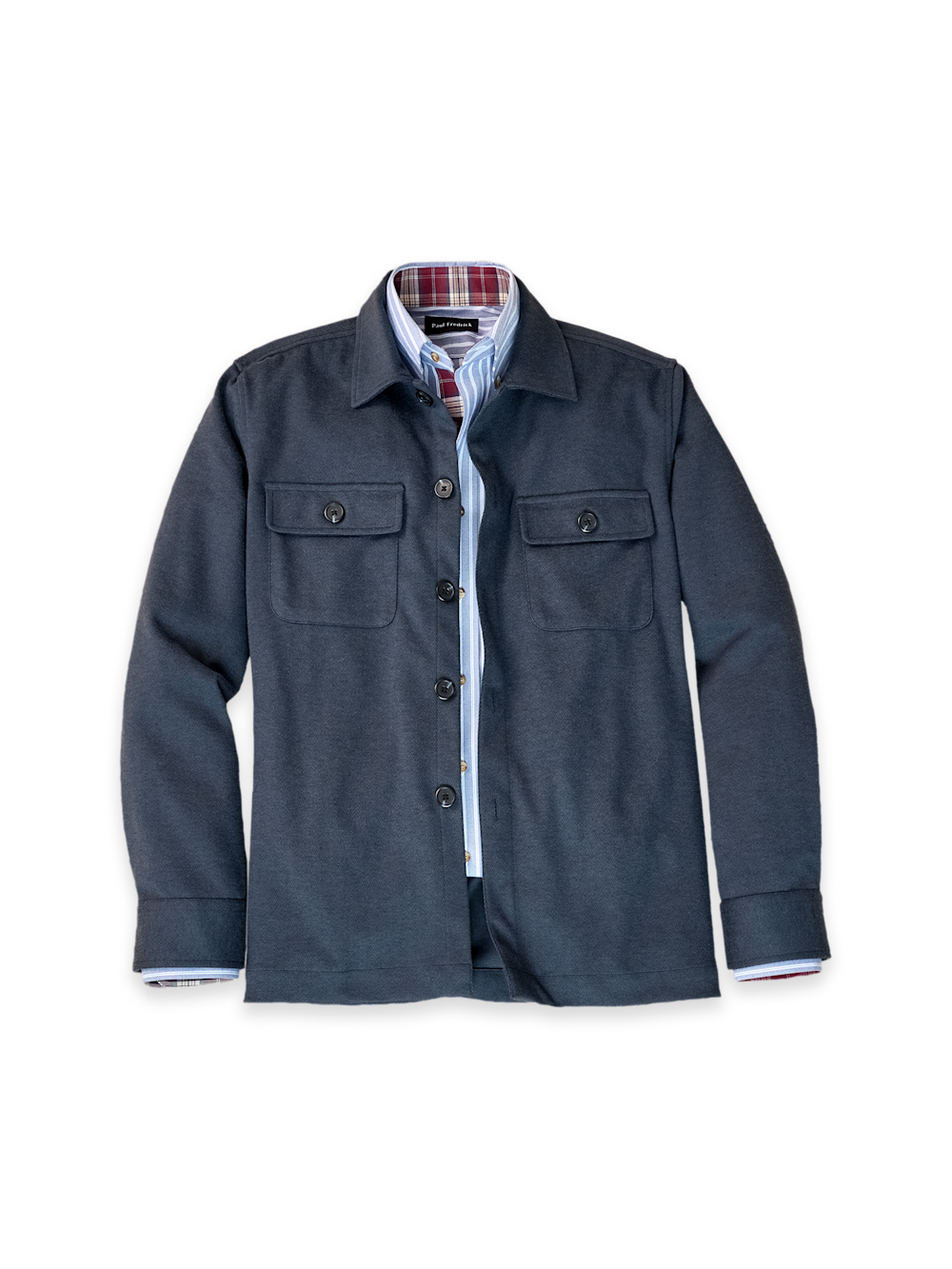 Product Image of Polyester Blend Button Front Polo-Navy