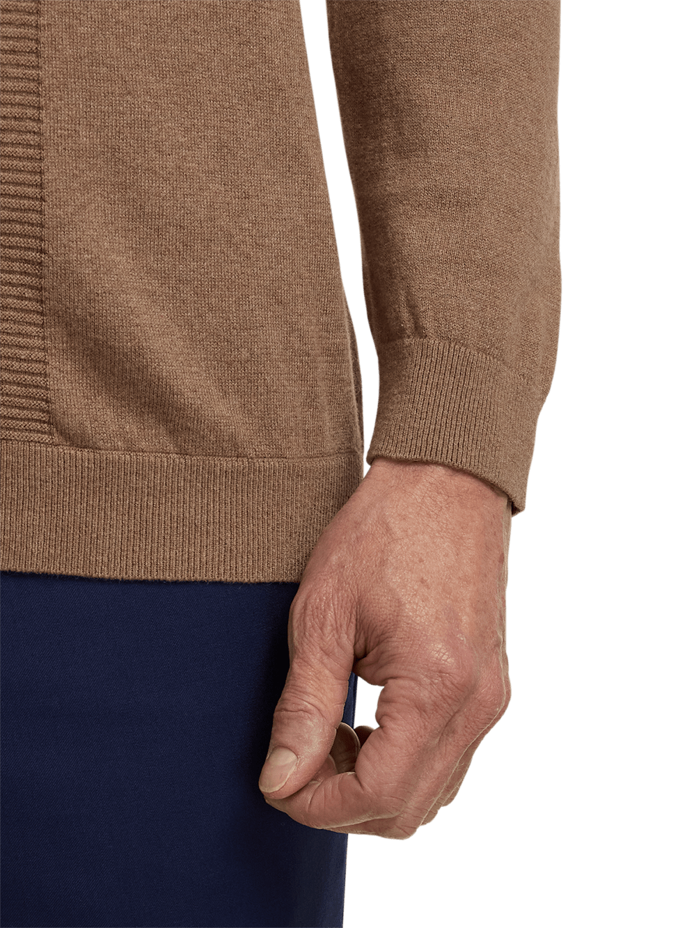 Alternate Image of Silk Cotton Cashmere Full Zip Polo-3