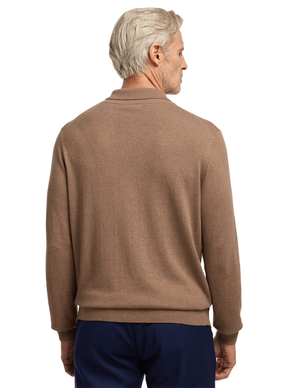 Alternate Image of Silk Cotton Cashmere Full Zip Polo-4