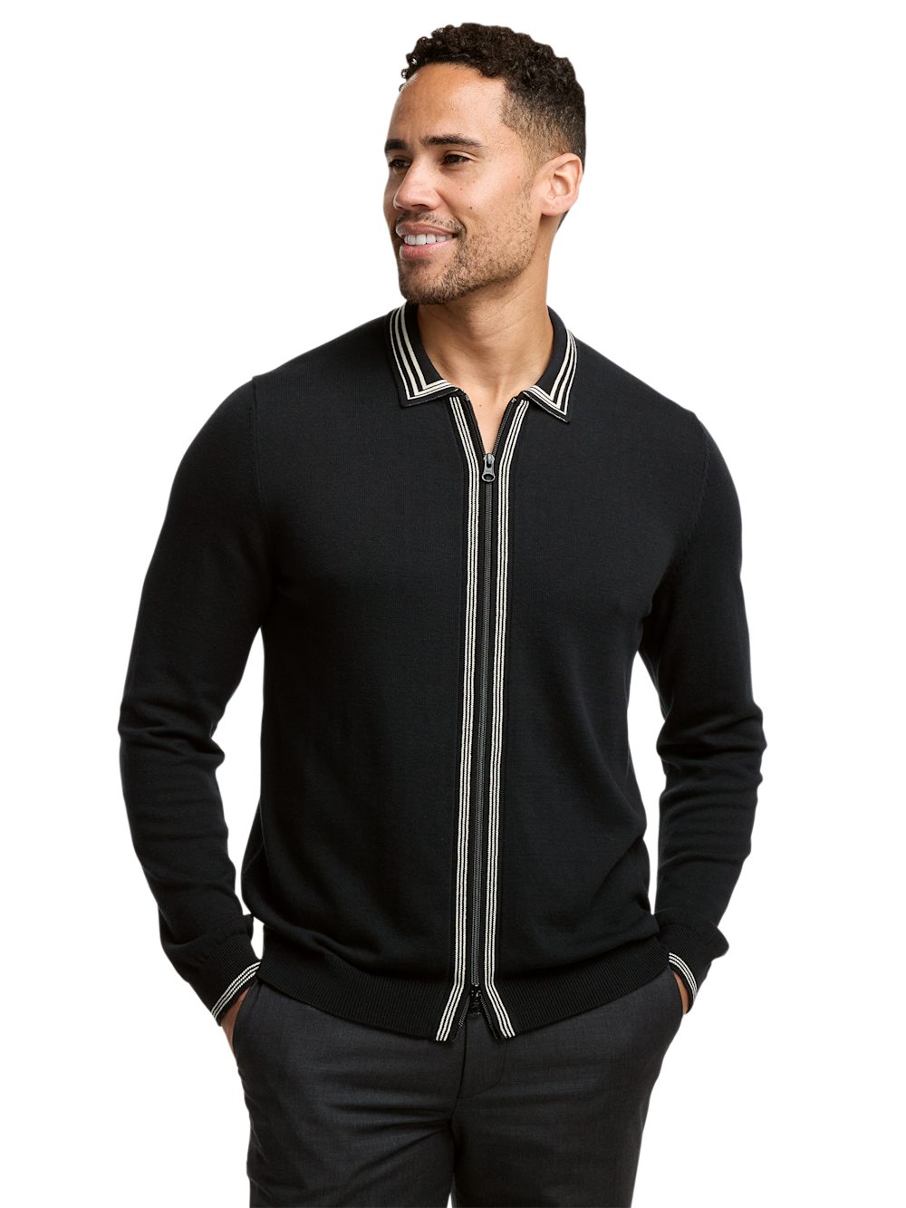 Alternate Image of Cotton Full Zip Polo-1