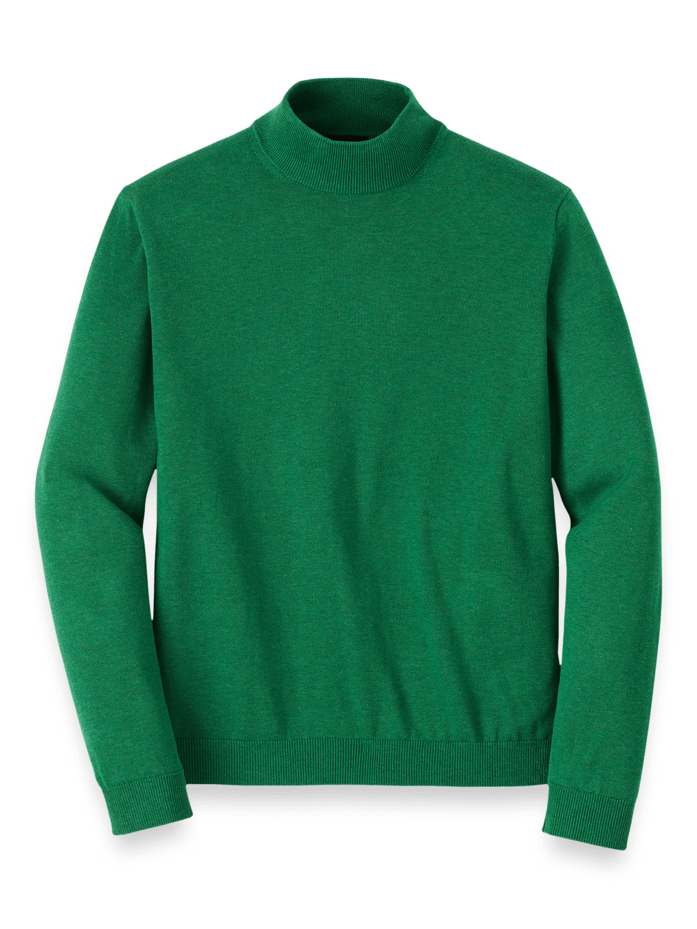 Product Image of Supima Cotton Mock Neck Sweater-Green