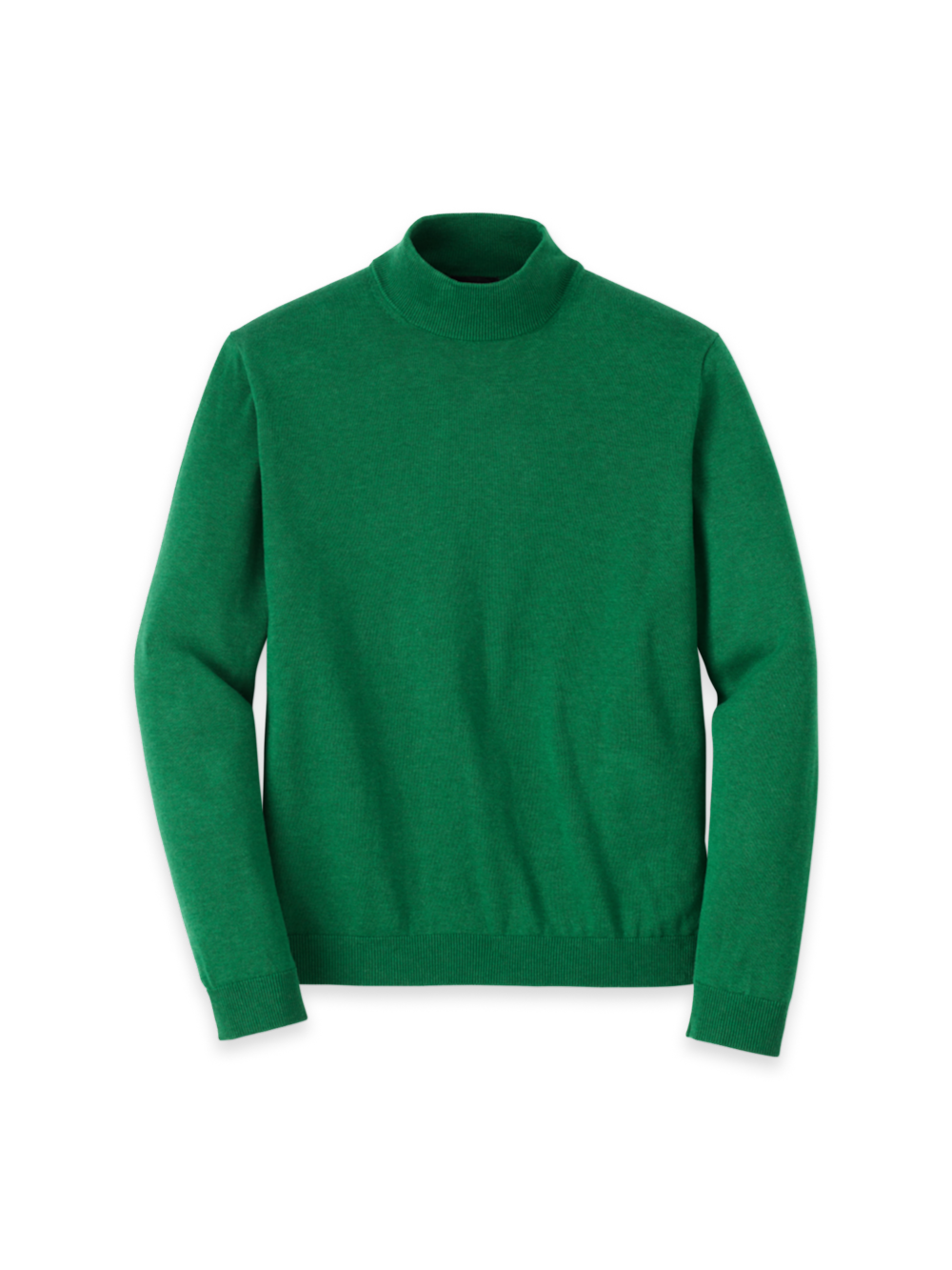 Product Image of Supima Cotton Mock Neck Sweater-Green