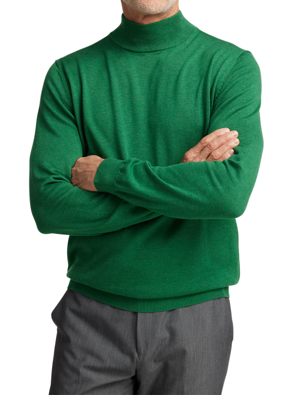 Alternate Image of Supima Cotton Mock Neck Sweater-1