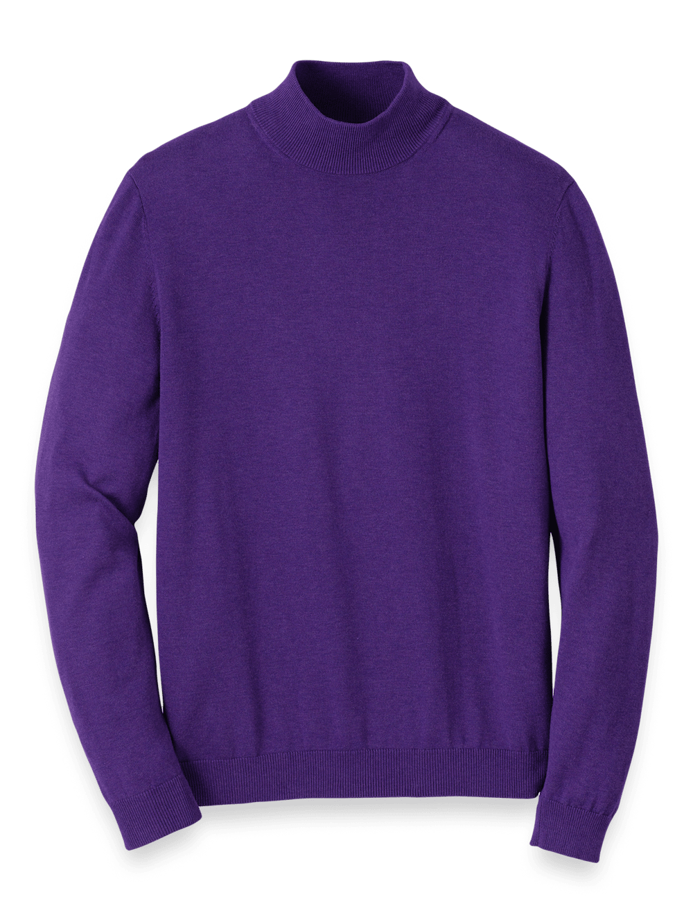 Product Image of Supima Cotton Mock Neck Sweater-Purple